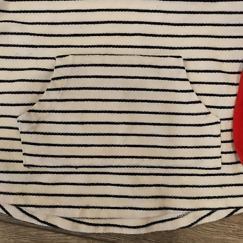 Chic Striped Hoodie with Denim Dress